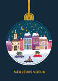 Boules de Noël - Maisons et voitures
