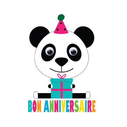 Paws & Party Hats - Découpée Panda