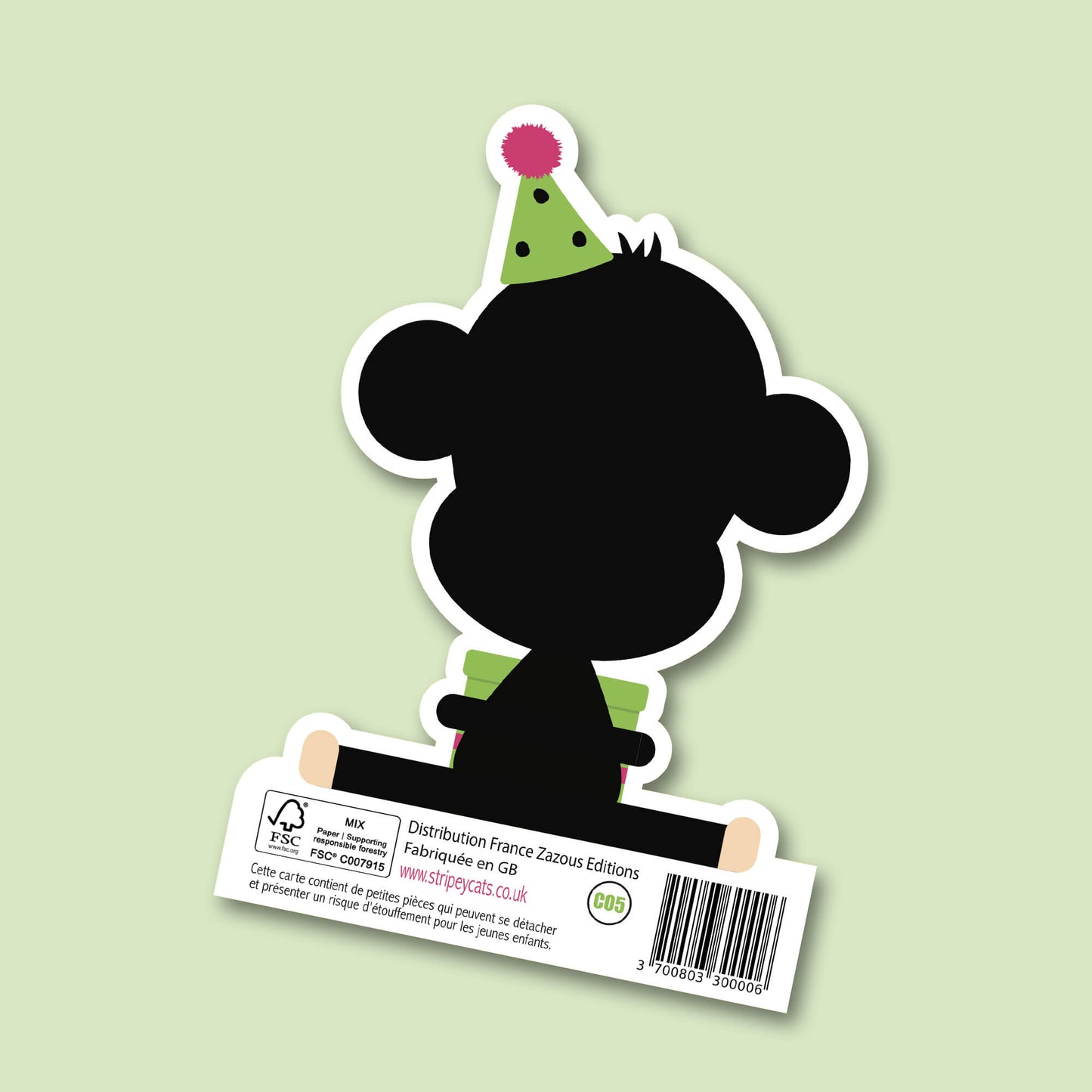 Paws & Party Hats - Découpée Singe