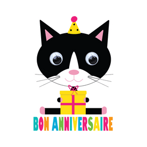 Une face de "Paws & Party Hats" par Stripey Cats