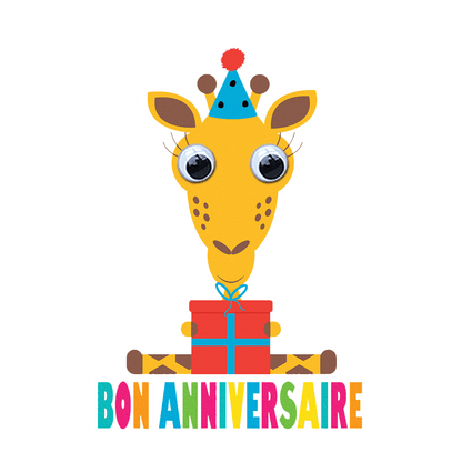 Paws & Party Hats - Découpée Girafe