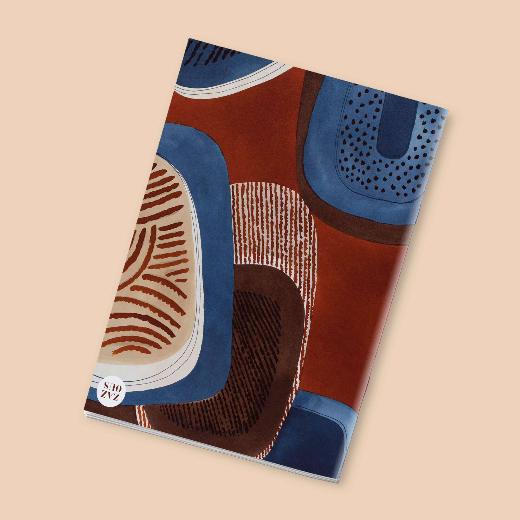 Petit Carnet - Papier peint années 70 orangé