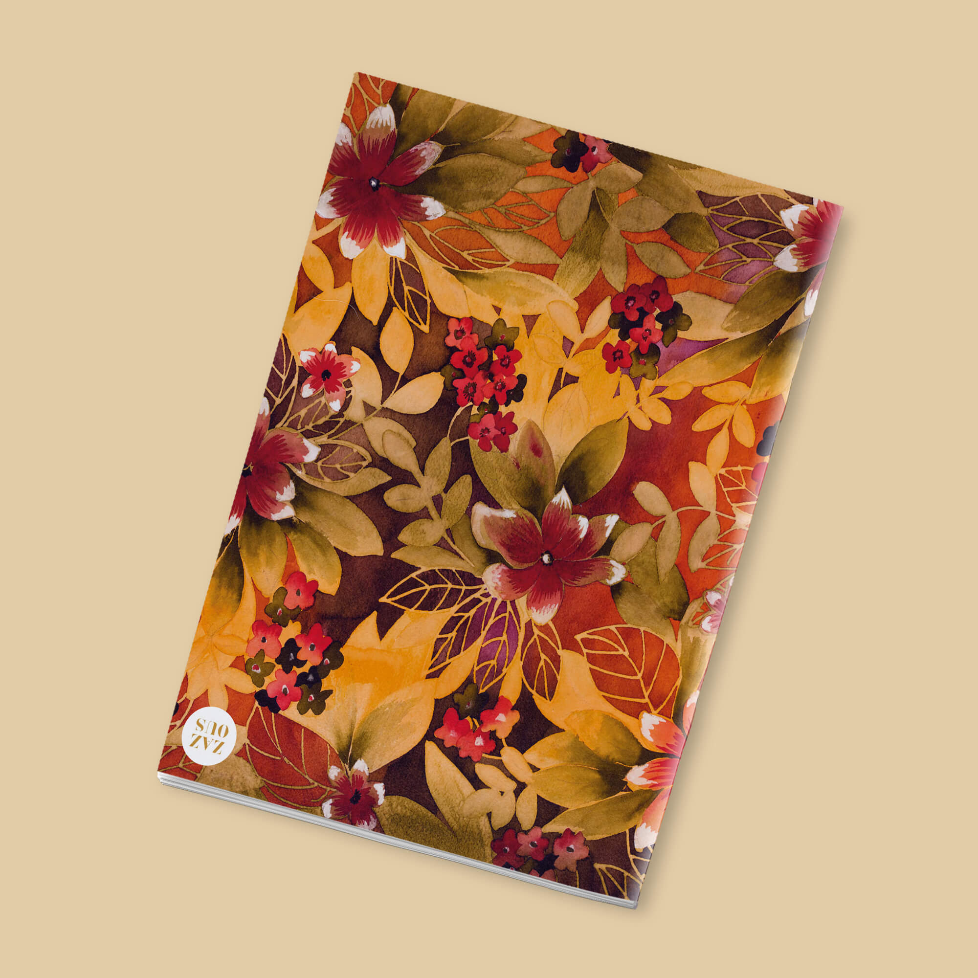 Petit Carnet - Huppe et fleurs mordorées