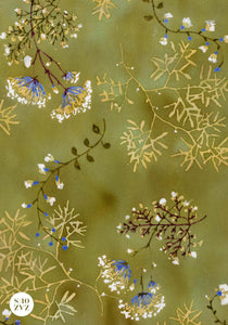 Petit Carnet - Pavots et petites fleurs violettes
