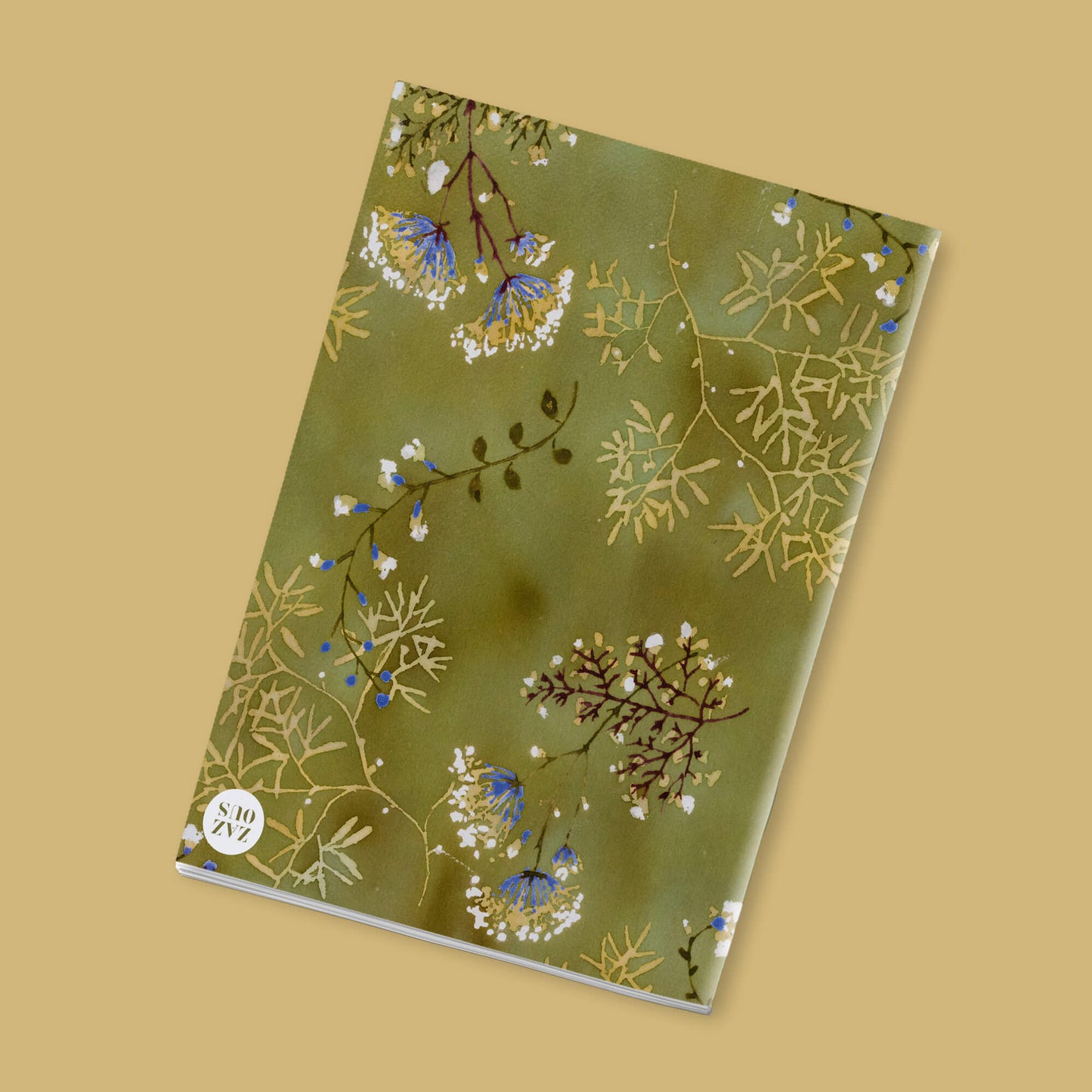 Small Notebook - Poppies and small purple flowers