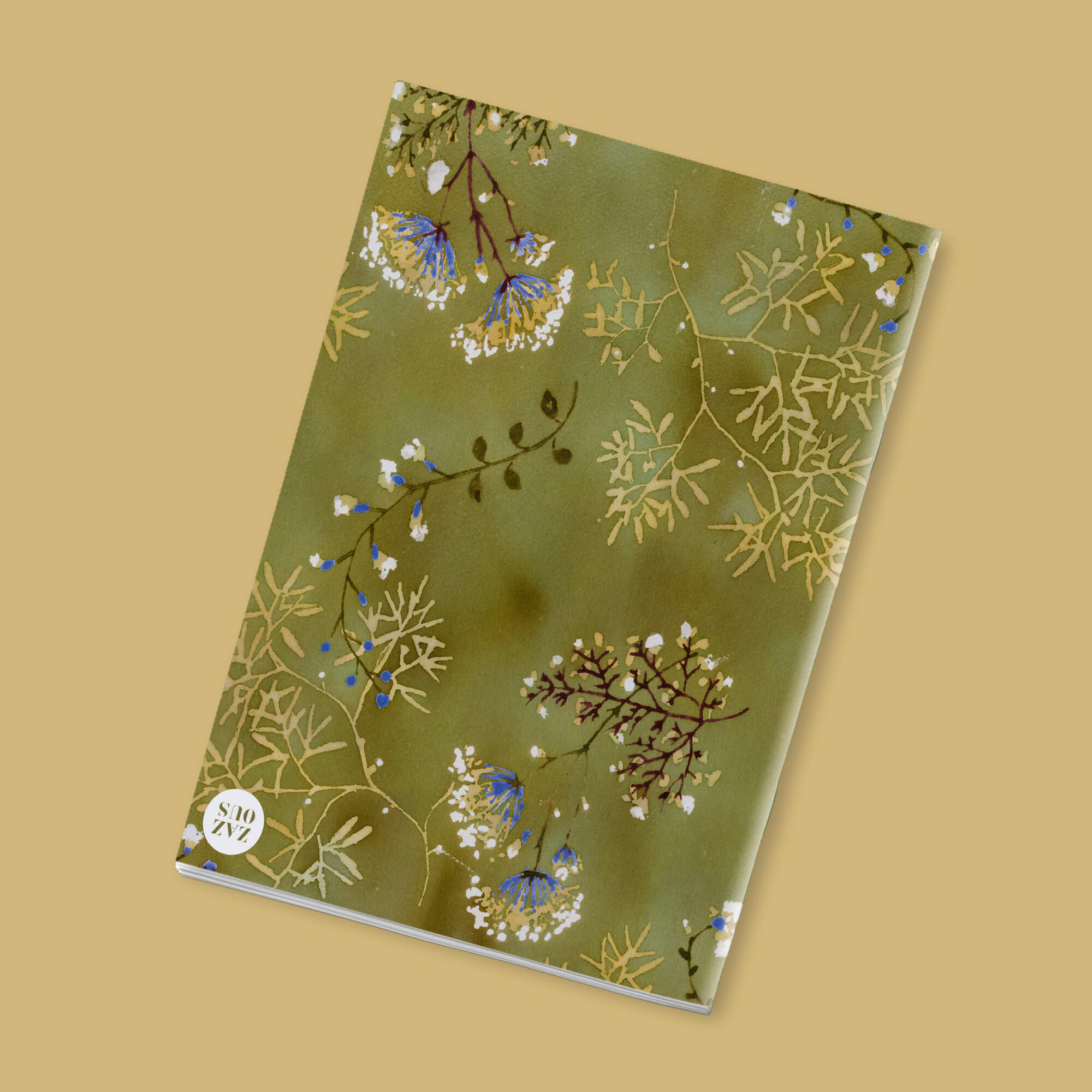 Petit Carnet - Pavots et petites fleurs violettes