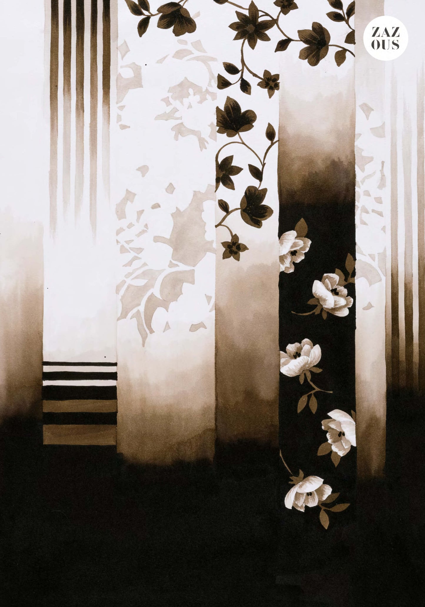 Small Notebook - Flowery Columns