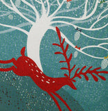 Fêtes - Renne et arbre