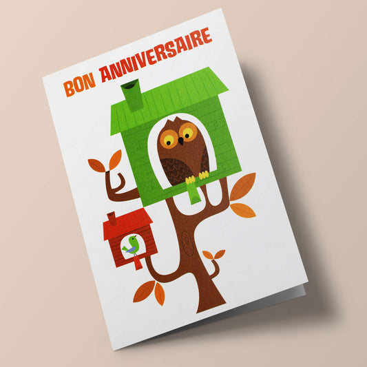 Happy Folk - Bon Anniversaire Hibou Perché