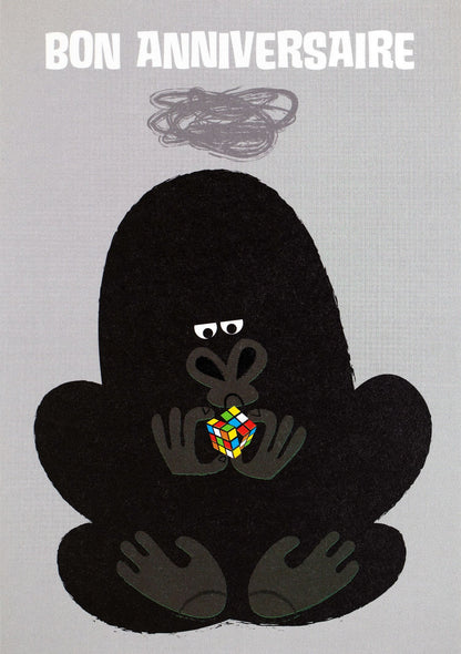 Happy Folk - Gorille joue au Rubik's cube