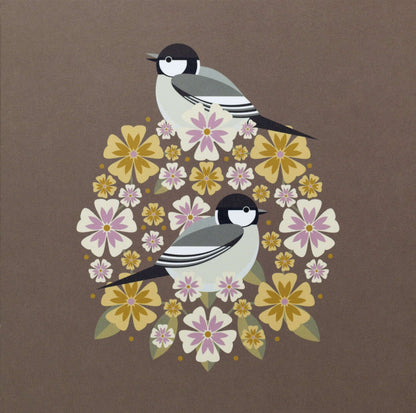I like birds - Oiseau mésange noire