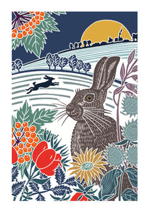Nature Trail - lapin - paysage hivernal