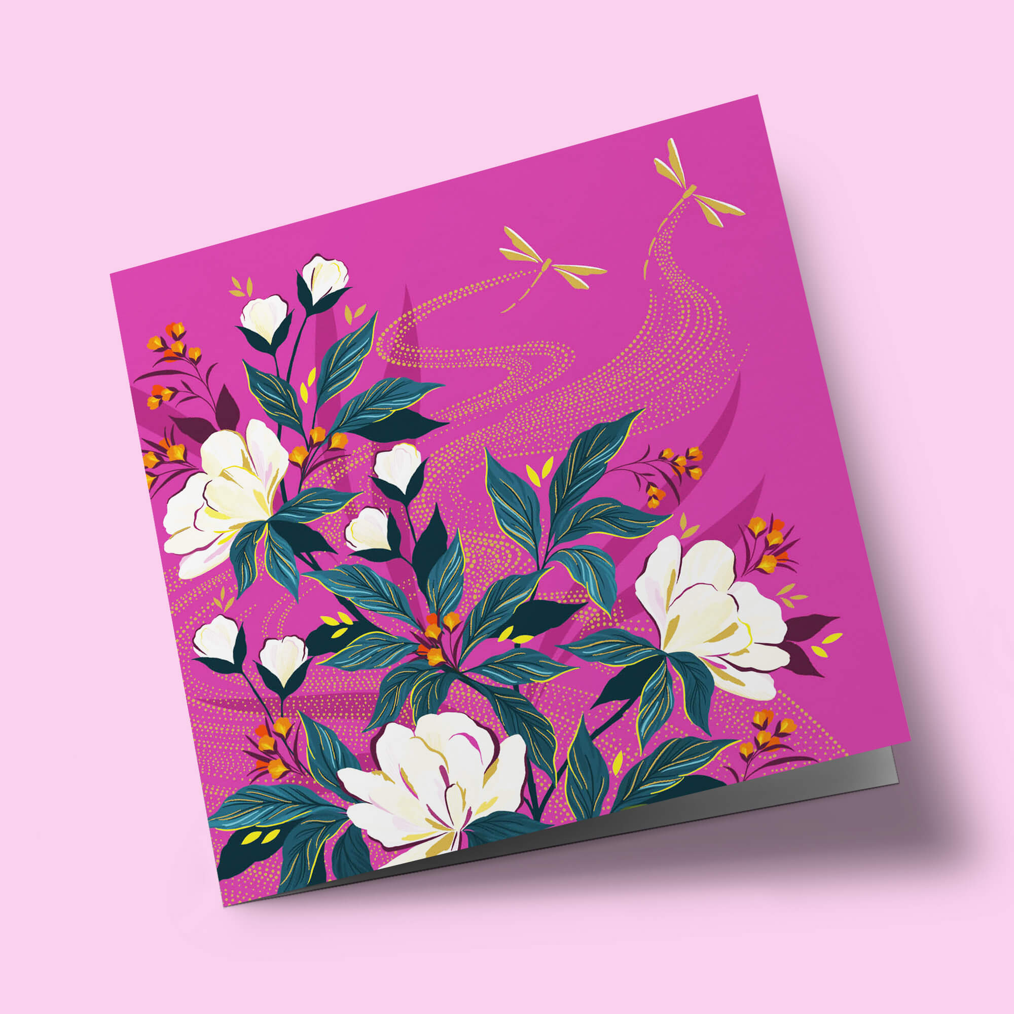 Sara Miller - Fleurs et libellules