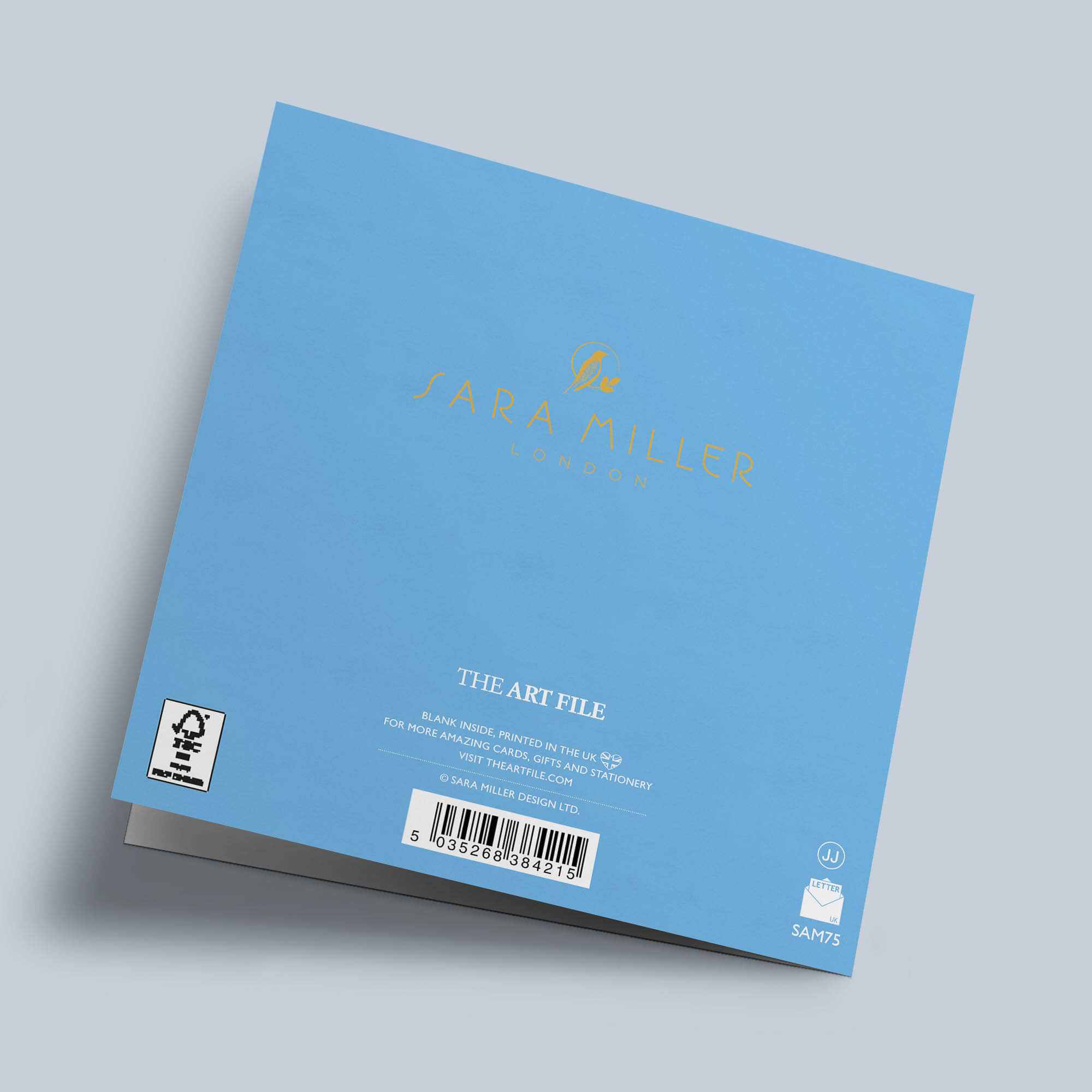 Sara Miller - Colibri et feuillage sur fond bleu