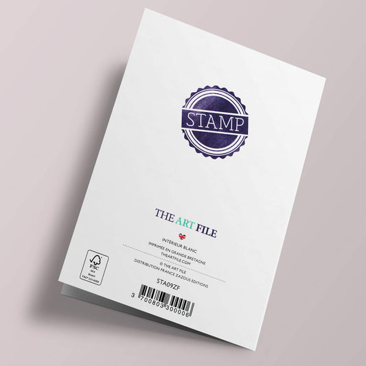Stamp - Papillon et fleurs, joyeux anniversaire