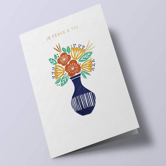 Stamp - Bouquet de fleurs, je pense à toi