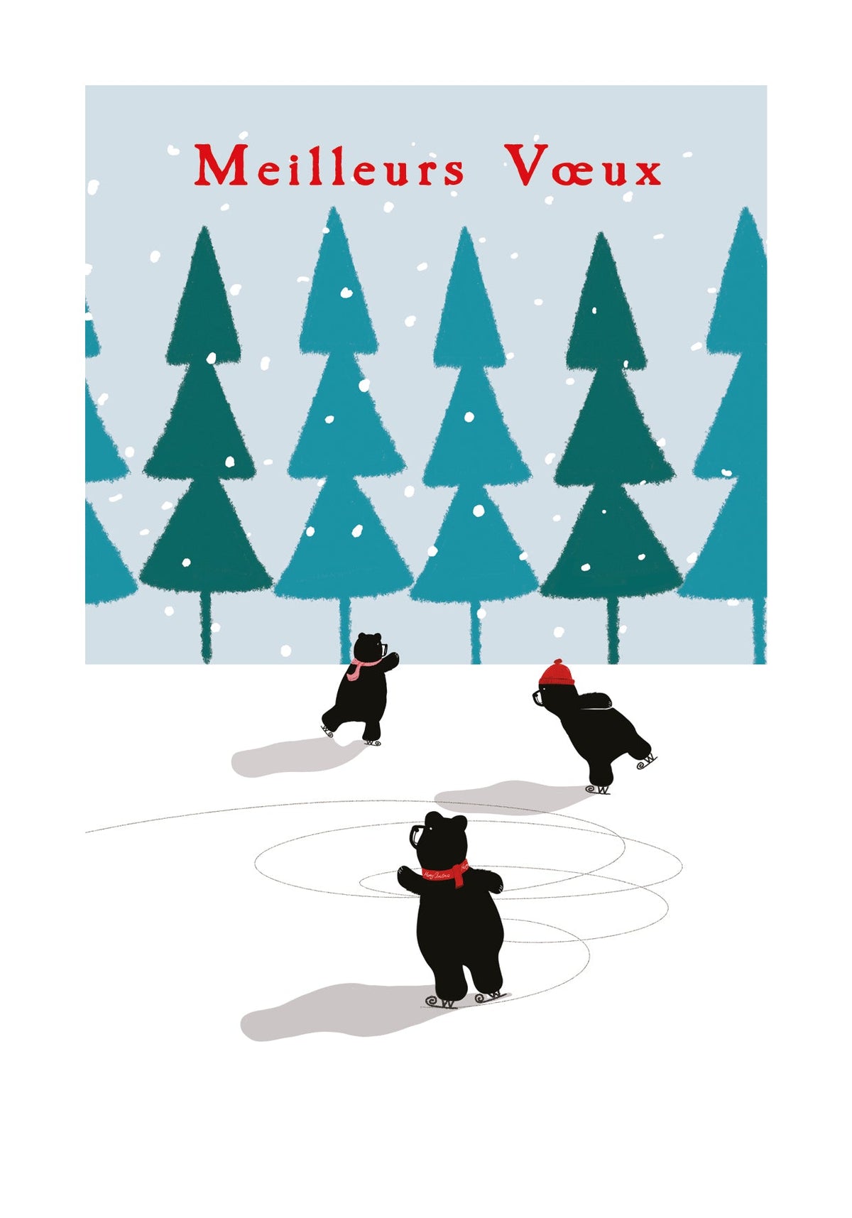 Bear - bears and fir Christmas trees