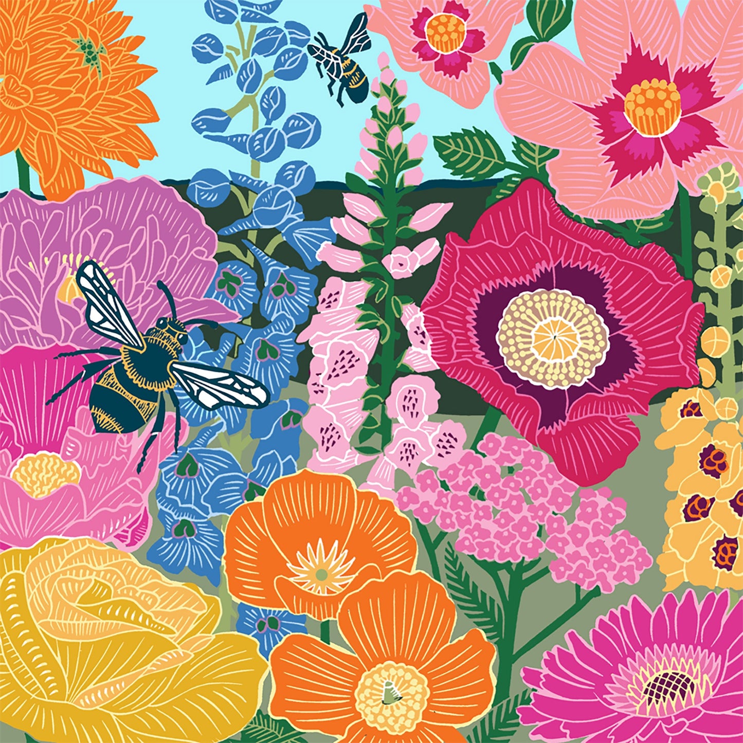 Nature Trail - Bee and flowers