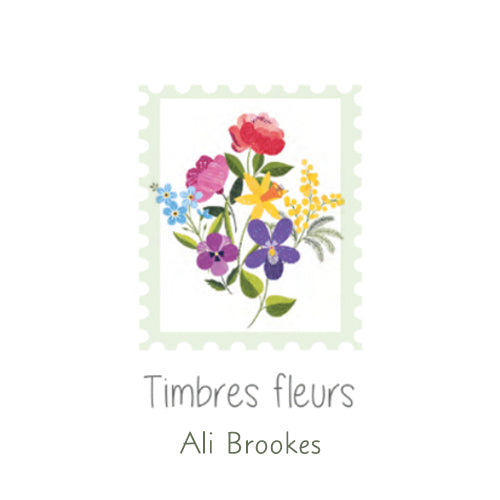 Une face de "Timbres Fleurs" par Ali Brookes