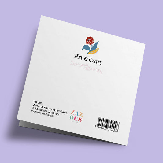 Art & Craft - Oiseaux, vignes et papillons