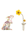 Dried Flower Artwork of a Rabbit