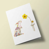 Dried Flower Artwork of a Rabbit