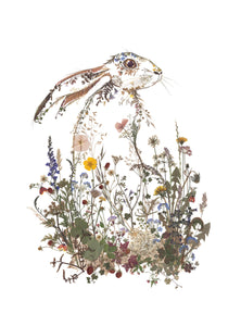 Au jardin de mon cœur - Lièvre - Fleurs séchées
