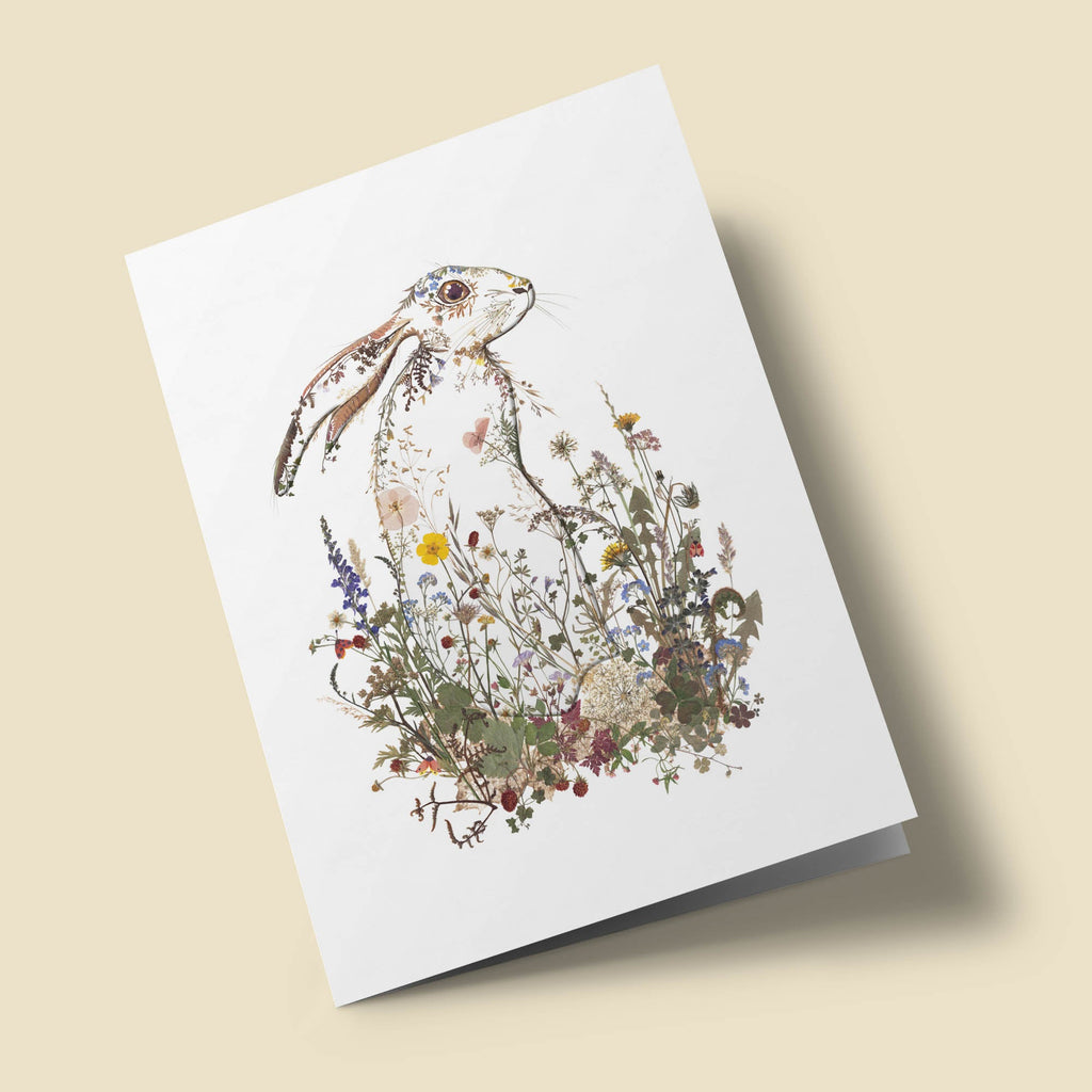 Au jardin de mon cœur - Lièvre - Fleurs séchées