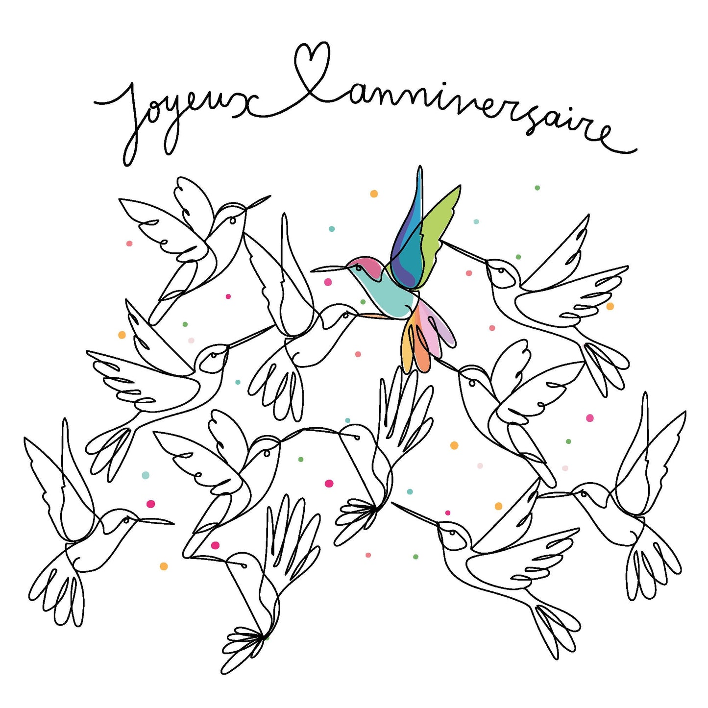 Mobius - birthday hummingbird