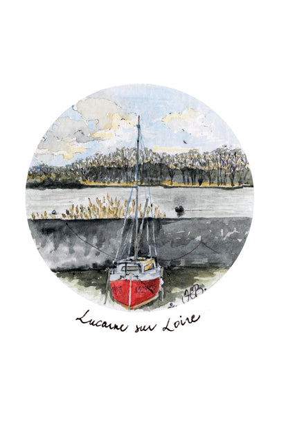 Skylight on the Loire - Red boat hull