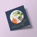 Let's Celebrate - vases in a light circle, on a dark background