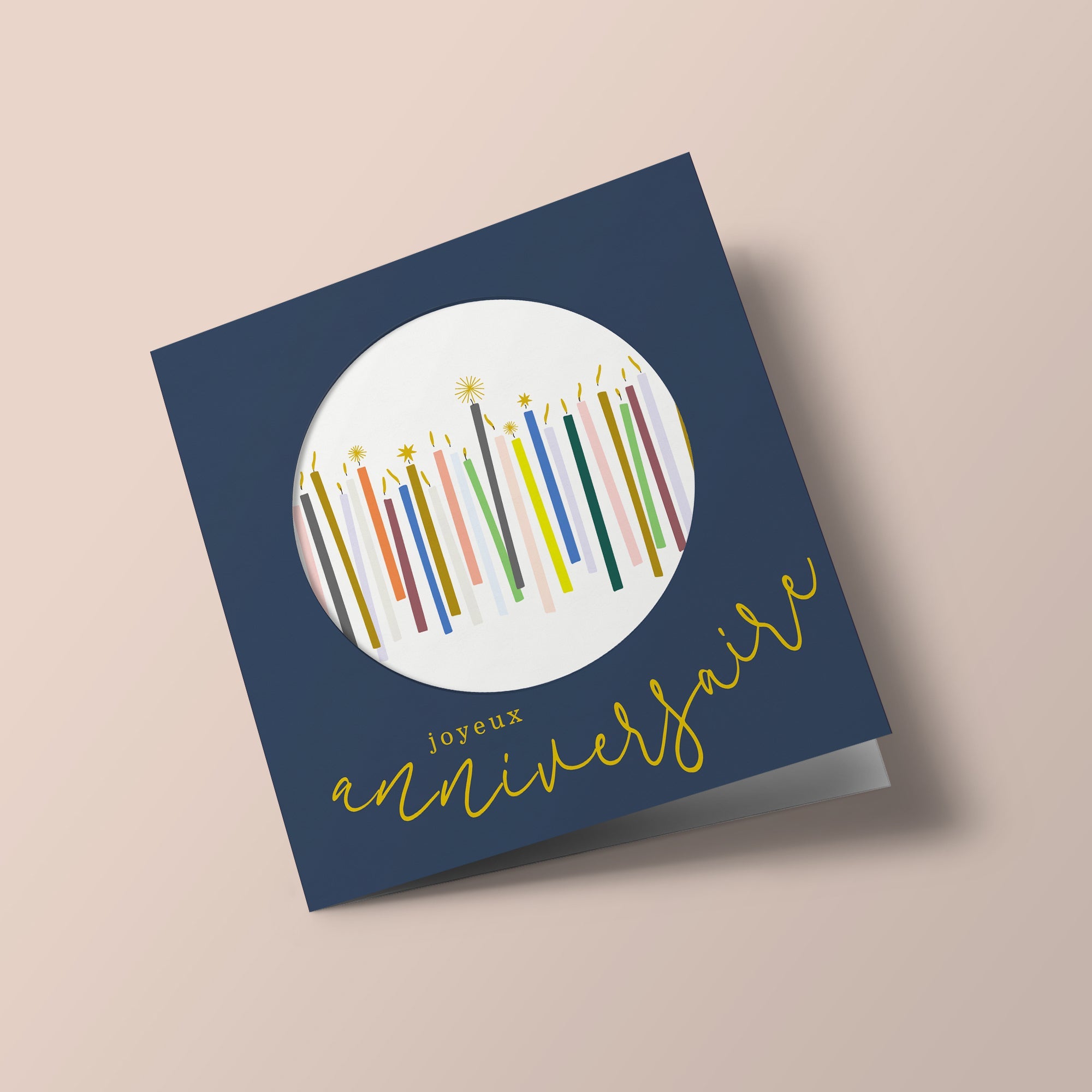 Let's Celebrate - candles in a light circle, on a dark background