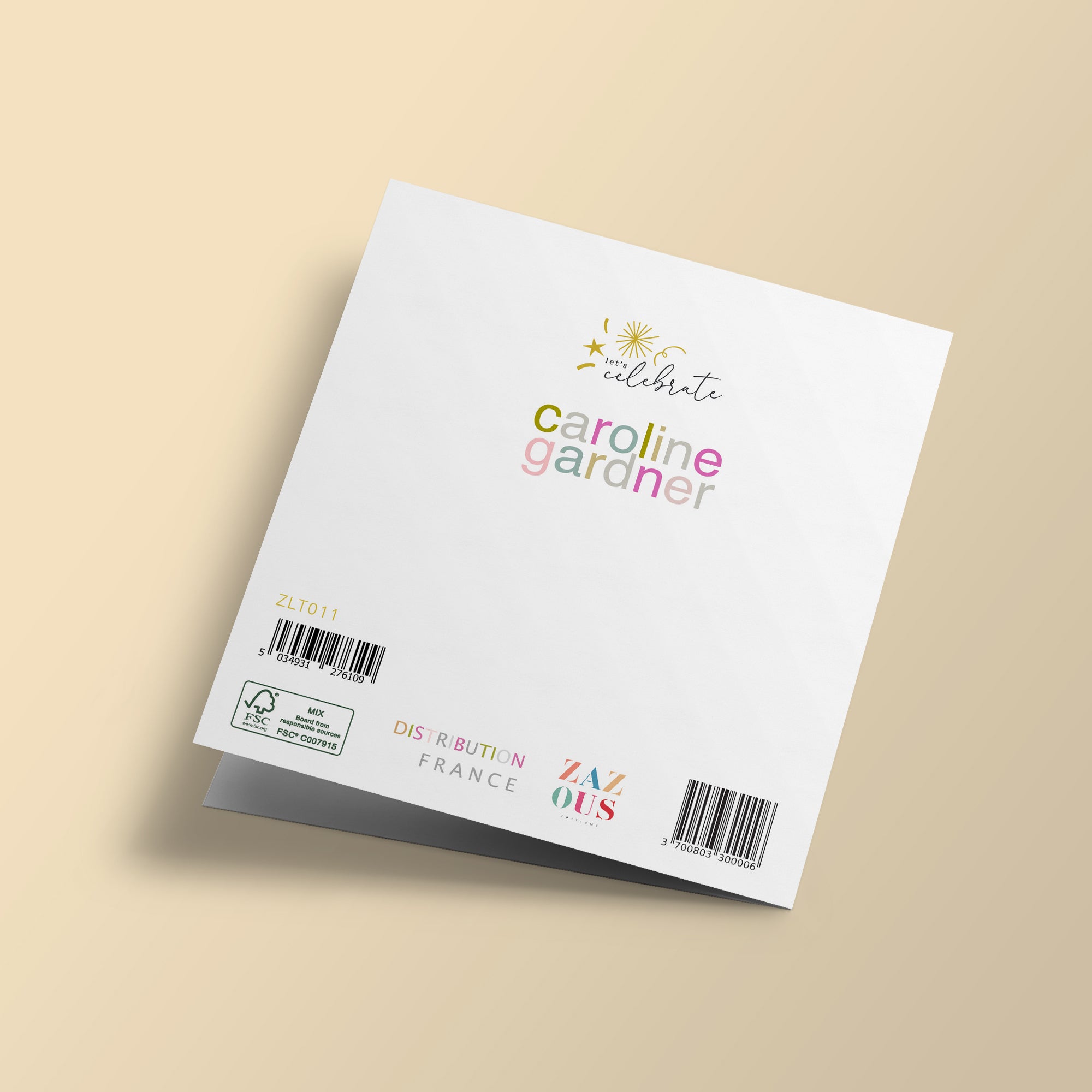 Let's Celebrate - birthday cake in a circle, on light background