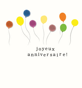 Pompon - joyeux anniversaire, ballons