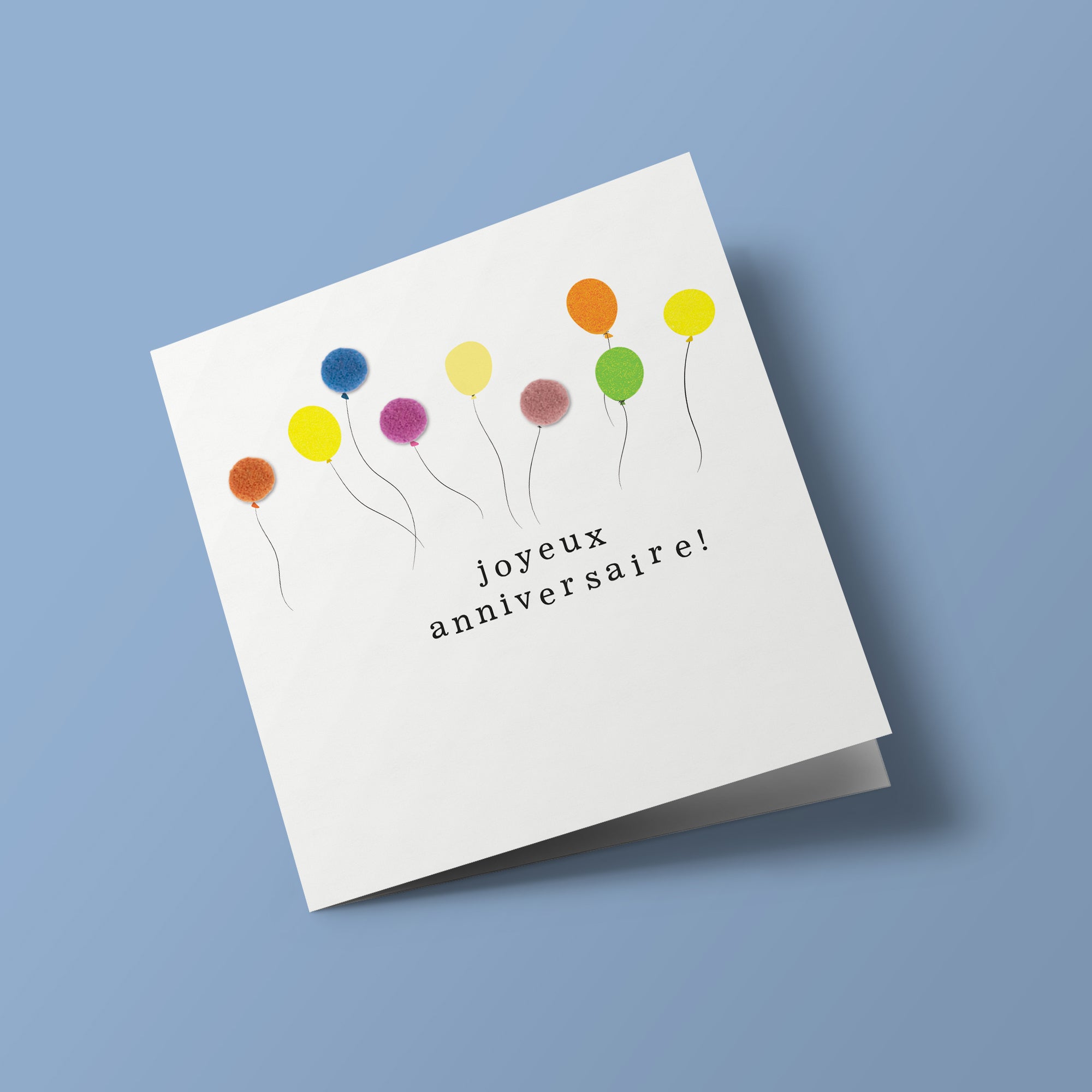 Pompom - happy birthday, balloons
