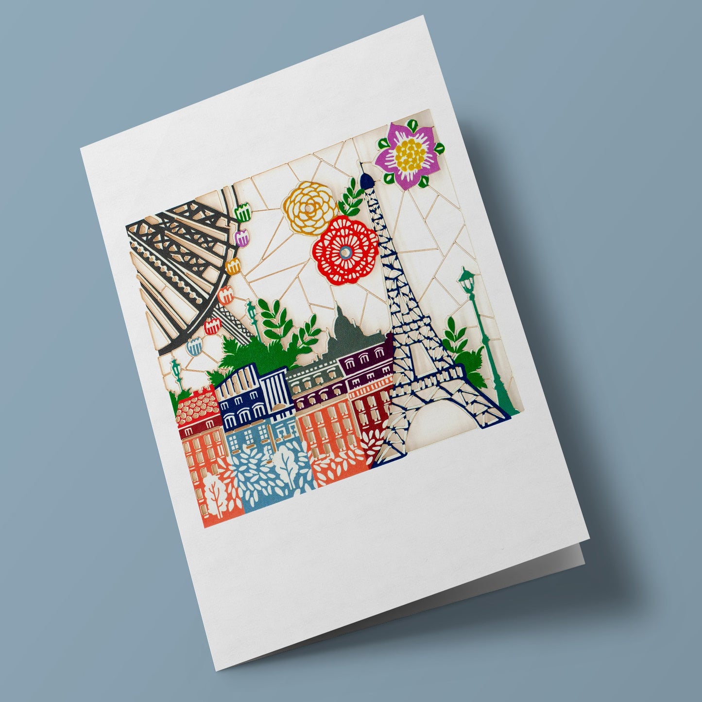 Paris Laser-Cut Cards - Eiffel Tower and facades