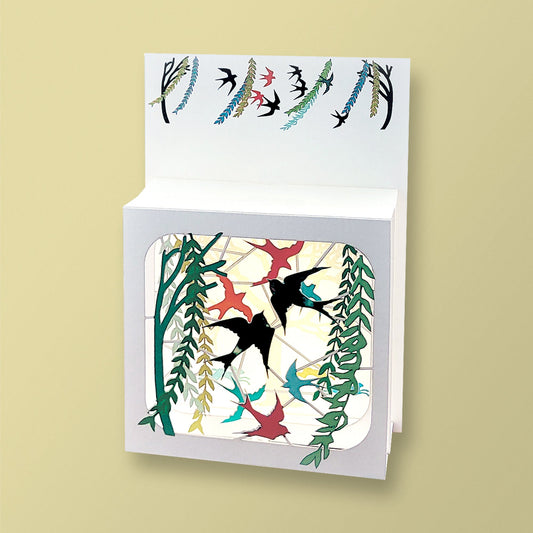 Box card - birds
