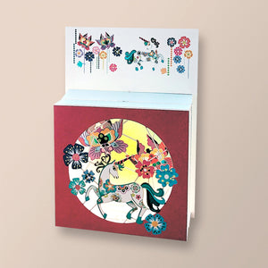 Carte box - Licorne et fleurs