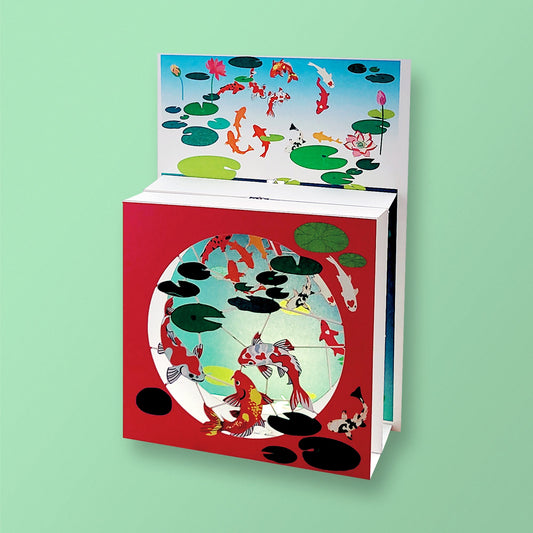 Carte box - Carpe koi et nénuphars