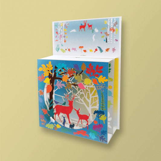 Carte box - Des cerfs sous un arbre
