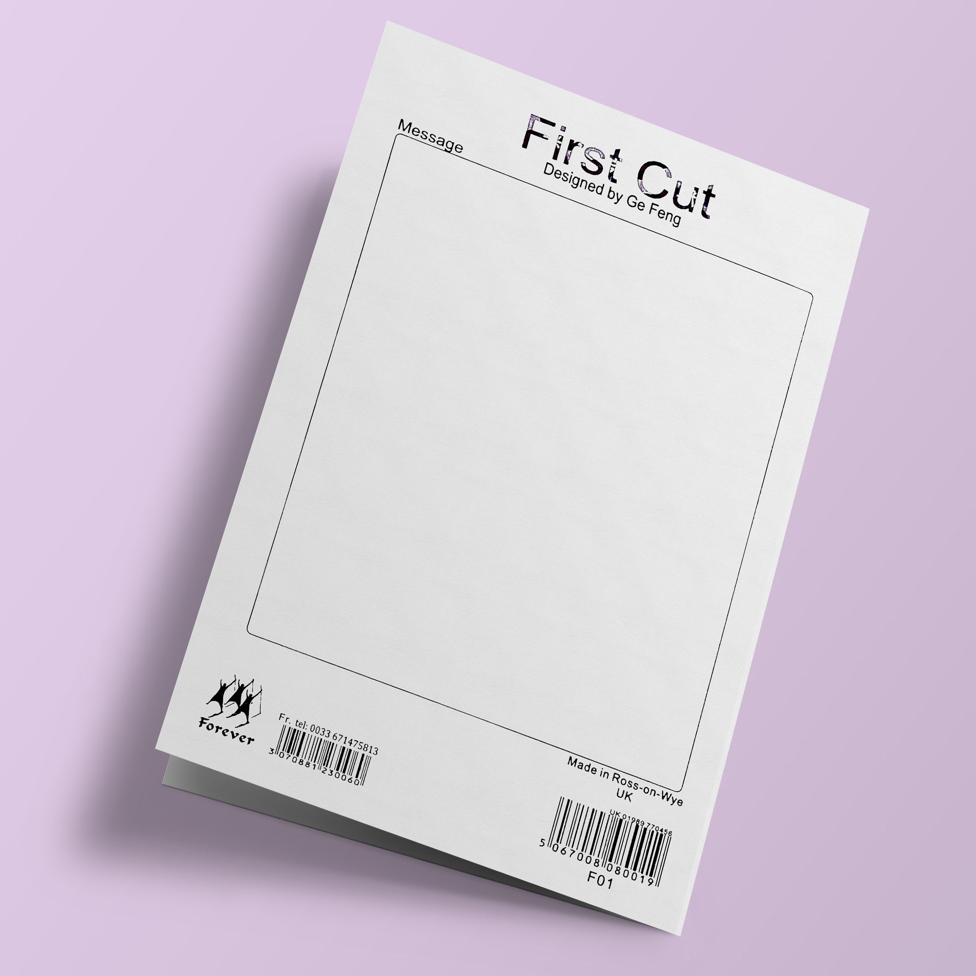 Carte découpée - Fleurs, feuilles et oiseaux