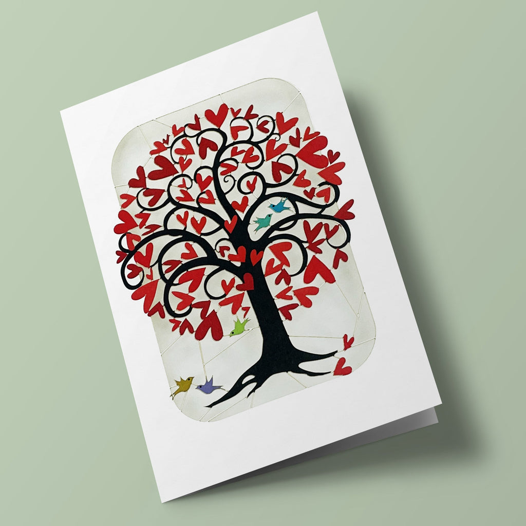 Carte découpée - Arbre des coeurs