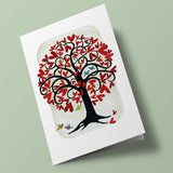 Carte découpée - Arbre des coeurs