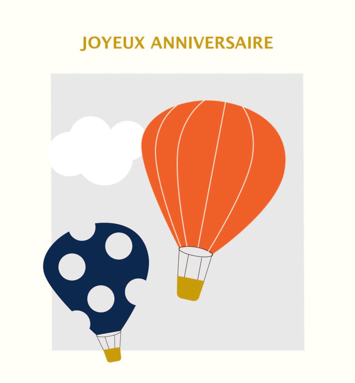 Framed - birthday hot air balloons
