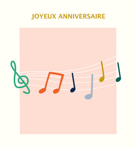 Framed - notes de musique d'anniversaire