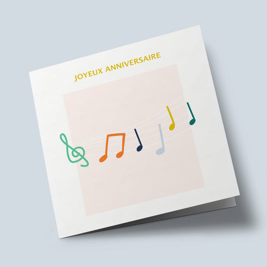 Framed - birthday musical notes