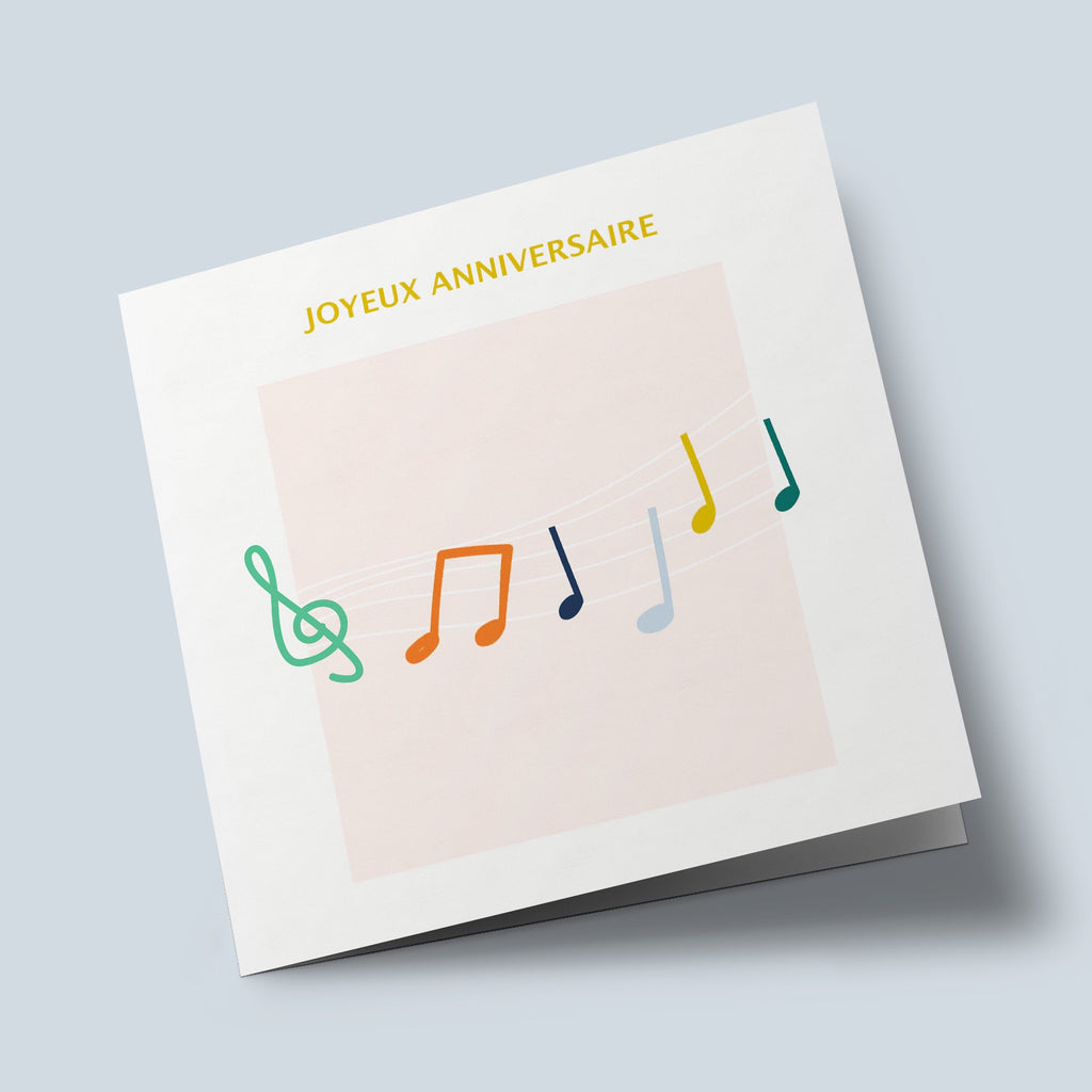 Framed - notes de musique d'anniversaire