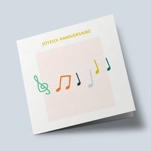 Framed - notes de musique d'anniversaire