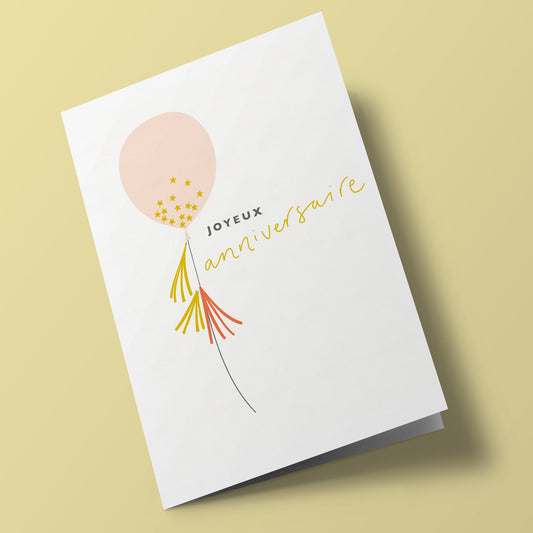 Special Celebrations - Ballon d'anniversaire couleur pêche