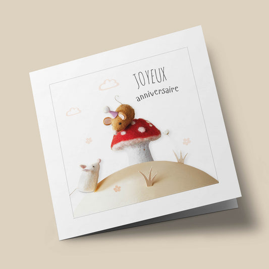 1 2 3  Soleil - Souris sur le champignon, anniversaire